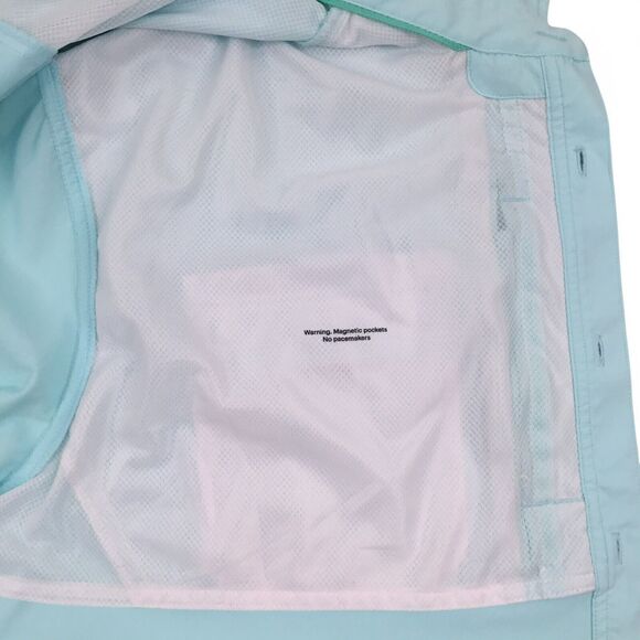 Poncho Shirt Mens 3XL Button Up Short Sleeve Magnetic Pockets Performance Blue - Picture 7 of 14